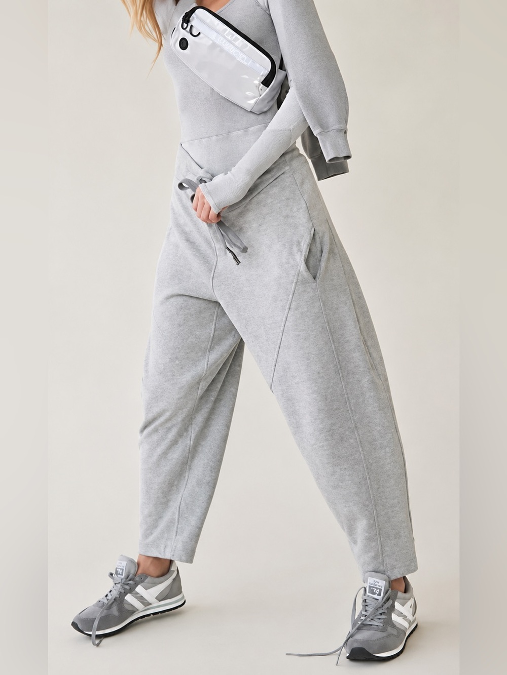 NWOT Free People Movement Summit Scout Pants- Heather Grey